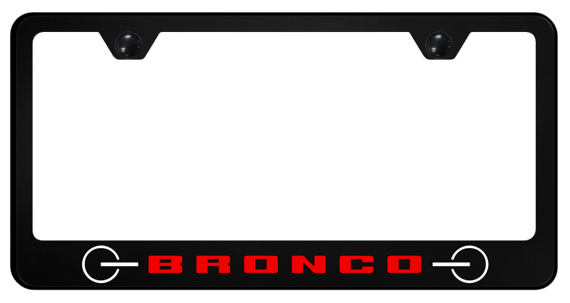 Bronco 2020 Grill Red PC Frame - UV Print on Black