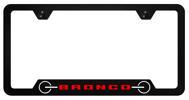 Bronco 2020 Grill Red PC Notched Frame - UV Print on Black