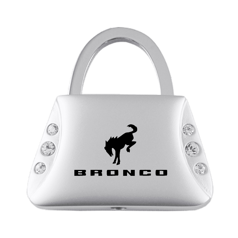 Bronco 2020 Jeweled Purse Key Fob - Silver