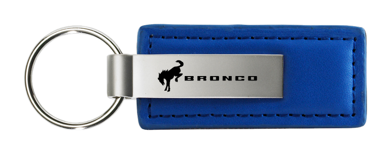 Bronco 2020 Leather Key Fob - Blue