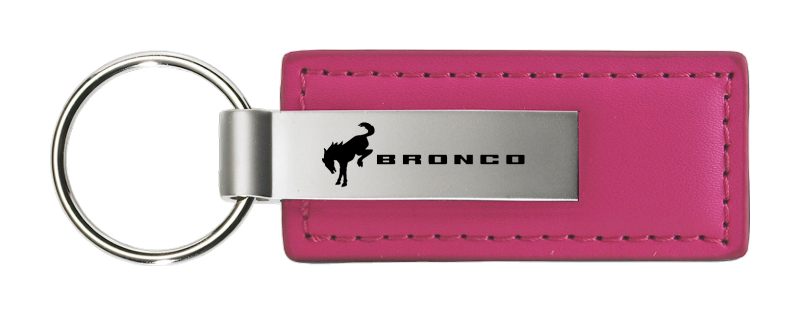 Bronco 2020 Leather Key Fob - Pink