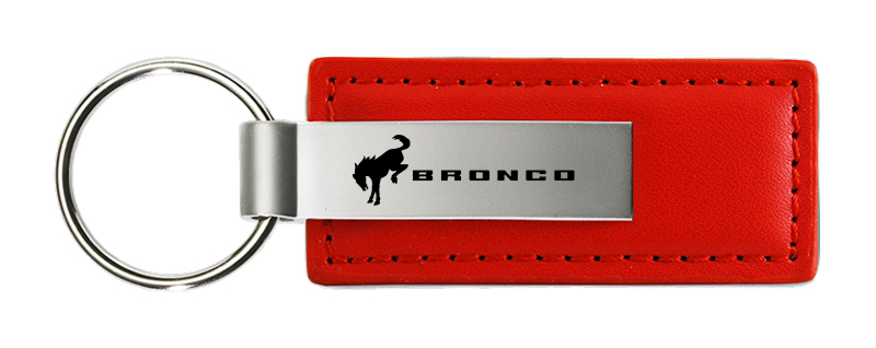 Bronco 2020 Leather Key Fob - Red