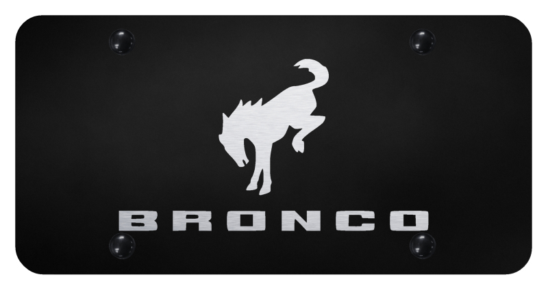Bronco 2020 License Plate - Laser Etched Black