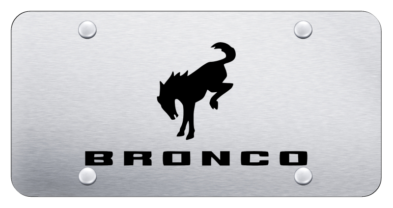Bronco 2020 License Plate - Laser Etched Brushed