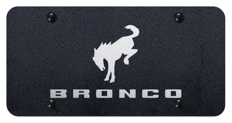 Bronco 2020 License Plate - Laser Etched Rugged Black