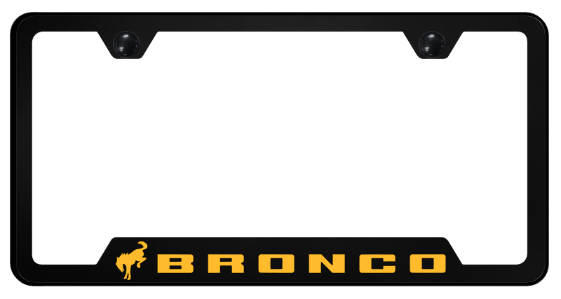 Bronco 2020 Orange PC Notched Frame - UV Print on Black