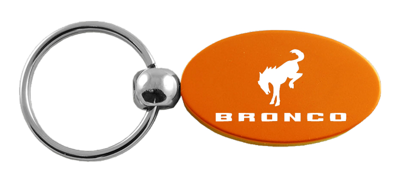 Bronco 2020 Oval Key Fob - Orange