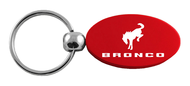 Bronco 2020 Oval Key Fob - Red