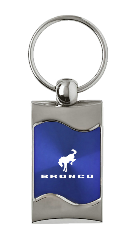 Bronco 2020 Rectangular Wave Key Fob - Blue