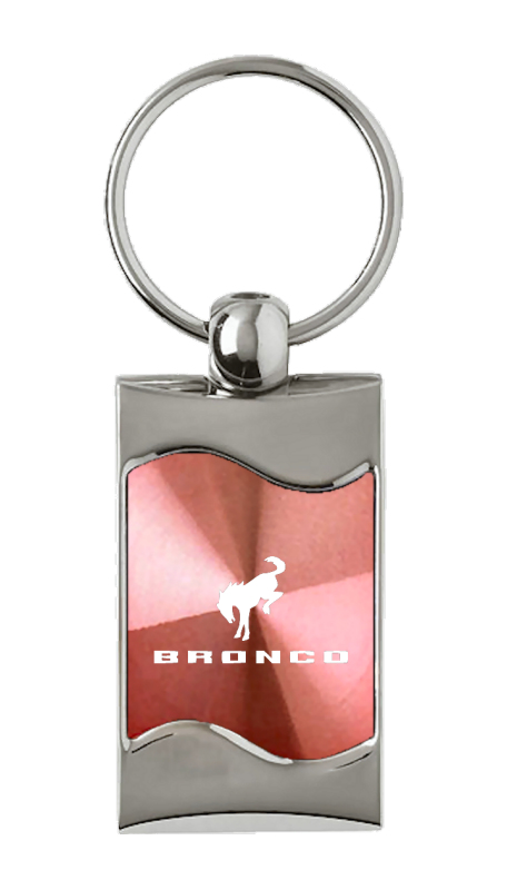 Bronco 2020 Rectangular Wave Key Fob - Pink
