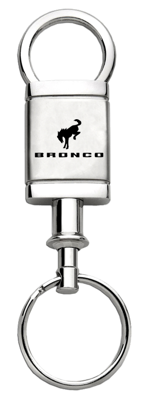 Bronco 2020 Satin-Chrome Valet Key Fob - Silver