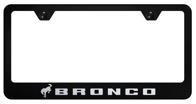 Bronco 2020 Stainless Steel Frame - Laser Etched Black