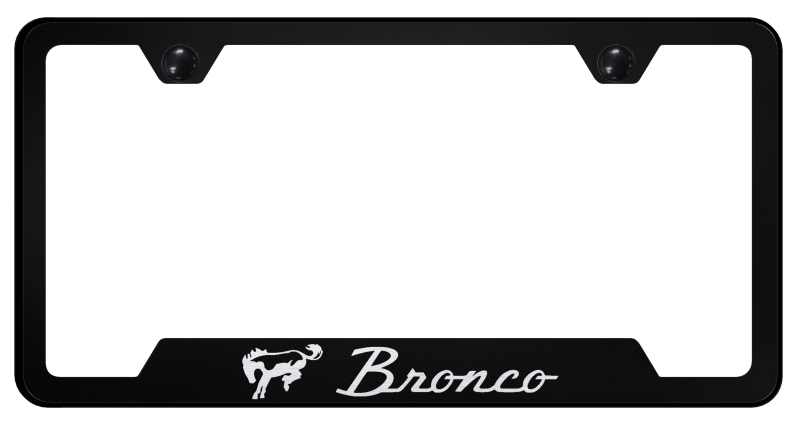 Bronco Cut-Out Frame - Laser Etched Black