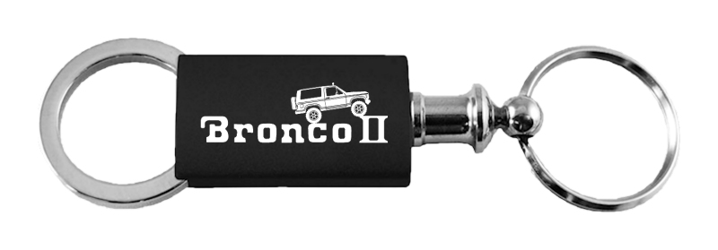 Bronco II Climbing Anodized Aluminum Valet Key Fob - Black