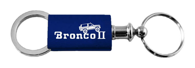 Bronco II Climbing Anodized Aluminum Valet Key Fob - Navy