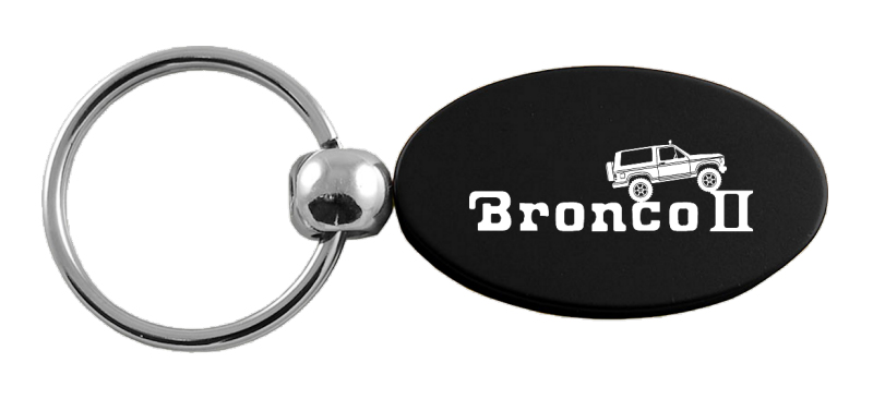 Bronco II Climbing Oval Key Fob - Black