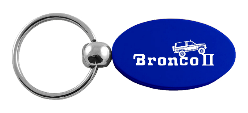 Bronco II Climbing Oval Key Fob - Blue