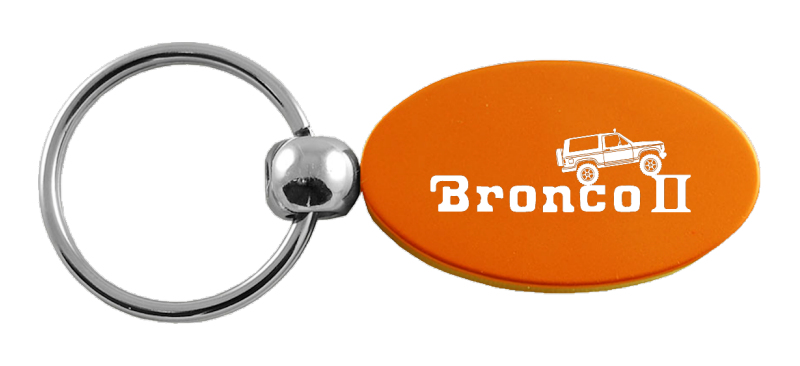 Bronco II Climbing Oval Key Fob - Orange