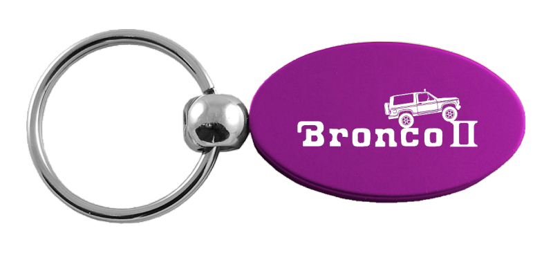 Bronco II Climbing Oval Key Fob - Purple