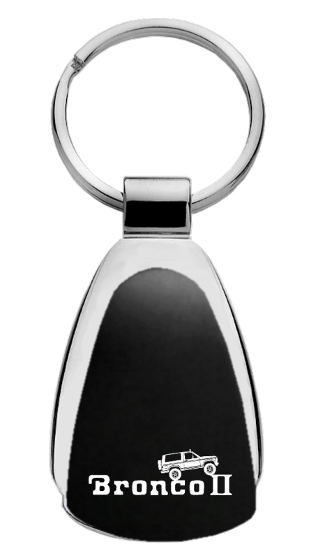 Bronco II Climbing Teardrop Key Fob - Black