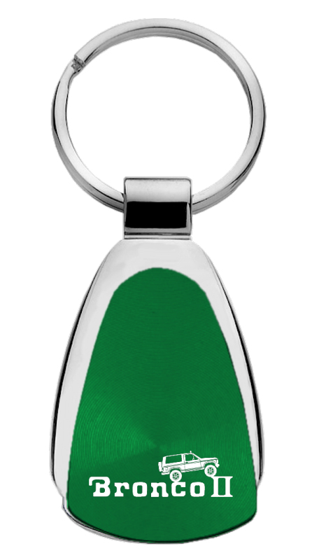 Bronco II Climbing Teardrop Key Fob - Green