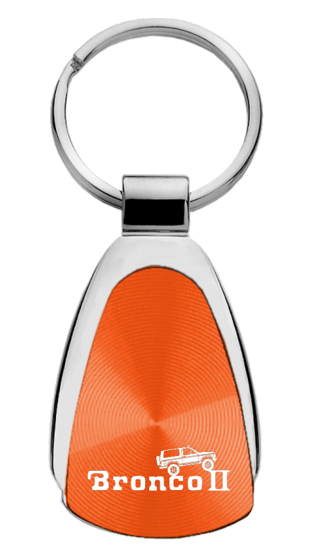Bronco II Climbing Teardrop Key Fob - Orange