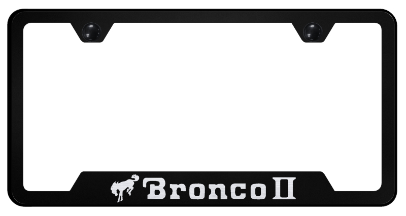 Bronco II Cut-Out Frame - Laser Etched Black