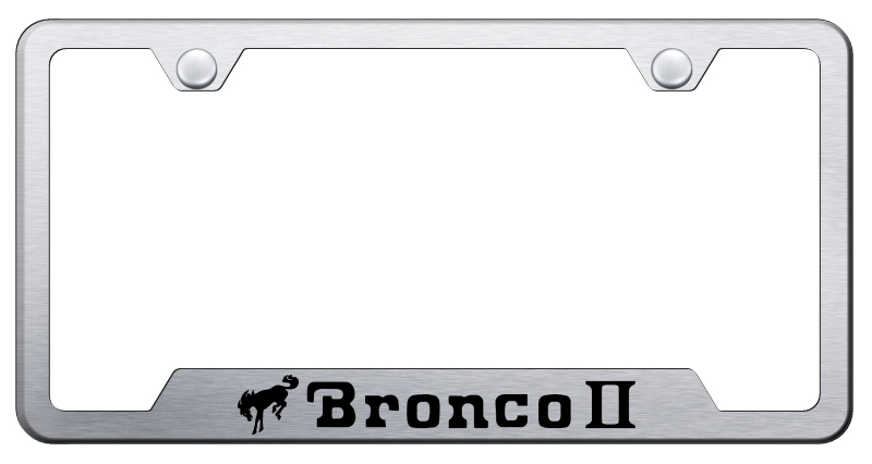 Bronco II Cut-Out Frame - Laser Etched Brushed