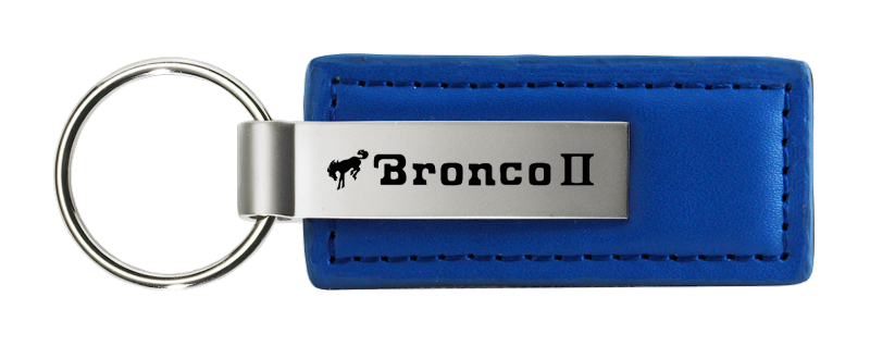Bronco II Leather Key Fob - Blue