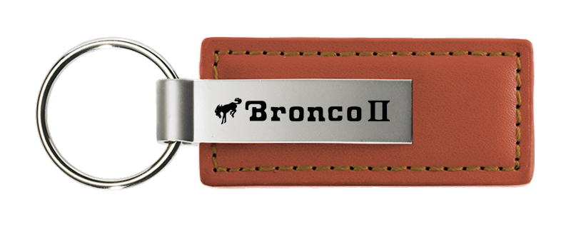 Bronco II Leather Key Fob - Brown