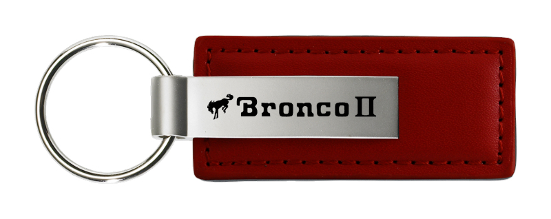 Bronco II Leather Key Fob - Burgundy