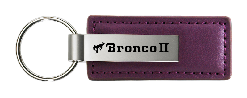 Bronco II Leather Key Fob - Purple