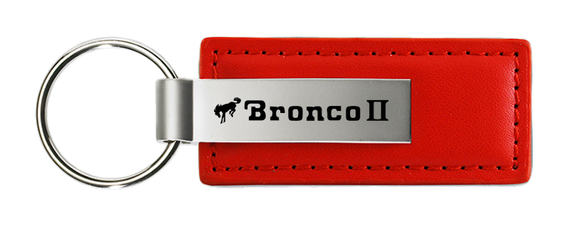 Bronco II Leather Key Fob - Red