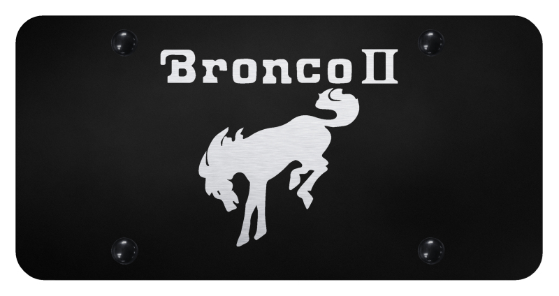 Bronco II License Plate - Laser Etched Black