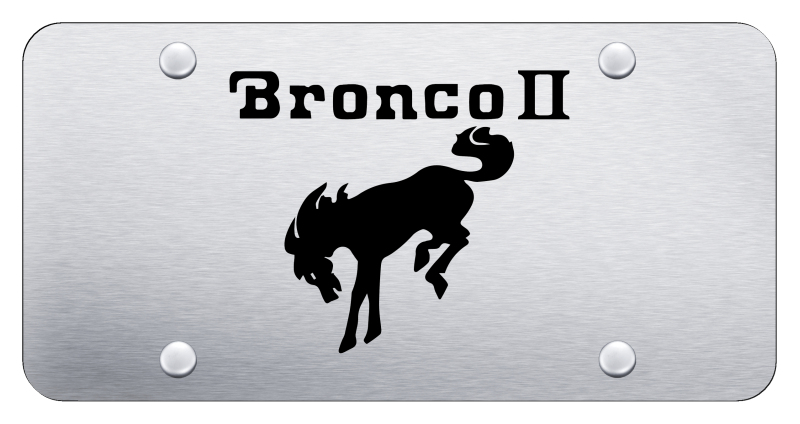 Bronco II License Plate - Laser Etched Brushed
