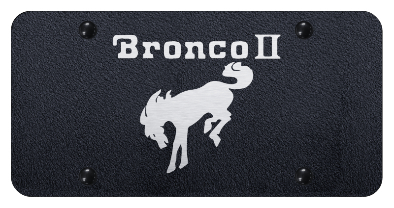 Bronco II License Plate - Laser Etched Rugged Black