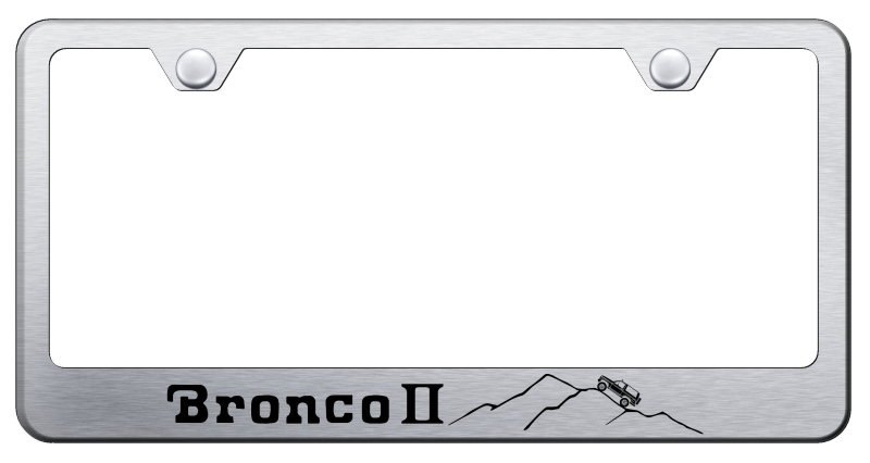 Bronco II Mountain Stainless Frame - Laser Etched Brushed