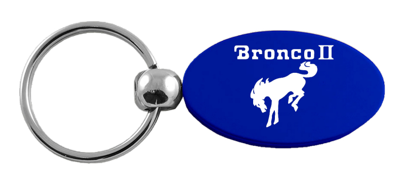Bronco II Oval Key Fob - Blue