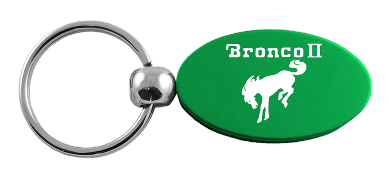 Bronco II Oval Key Fob - Green