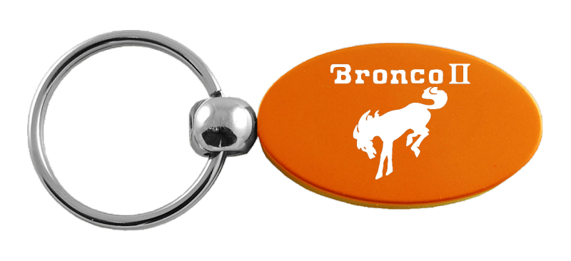 Bronco II Oval Key Fob - Orange