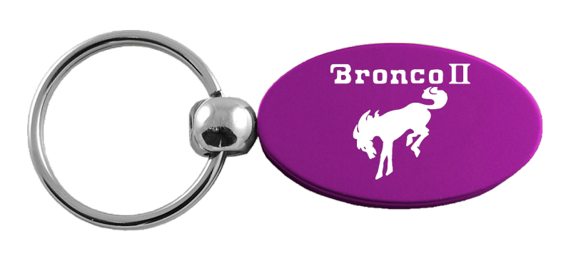 Bronco II Oval Key Fob - Purple