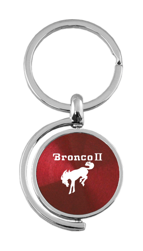 Bronco II Spinner Key Fob - Burgundy
