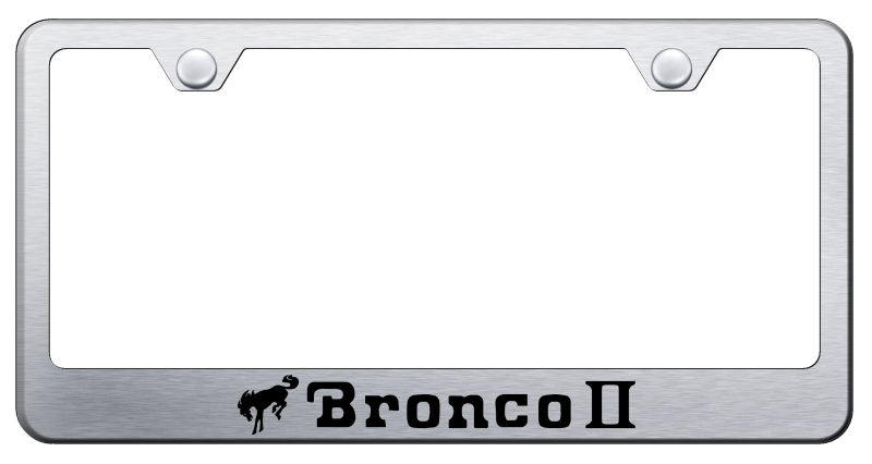 Bronco II Stainless Steel Frame - Laser Etched Brushed