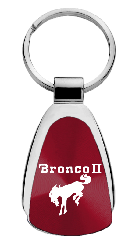 Bronco II Teardrop Key Fob - Burgundy