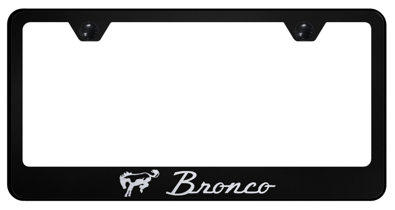 Bronco Stainless Steel Frame - Laser Etched Black