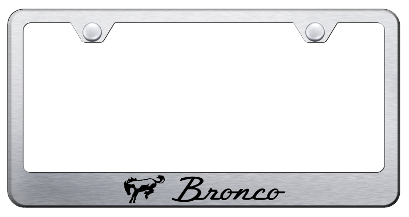 Bronco Stainless Steel Frame - Laser Etched Brushed