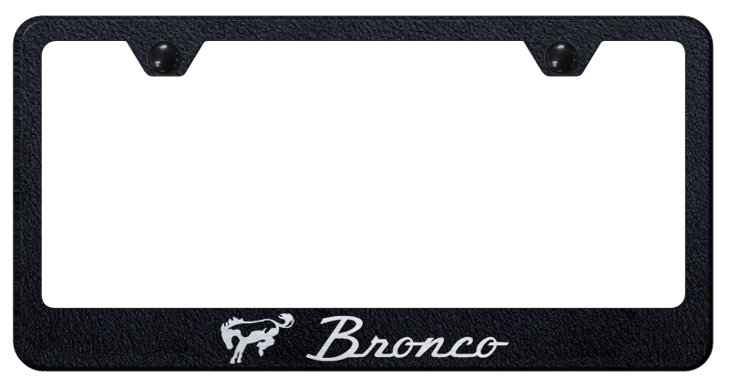 Bronco Stainless Steel Frame - Laser Etched Rugged Black