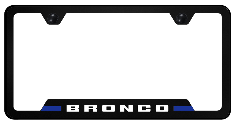 Bronco Stripe Blue PC Notched Frame - UV Print on Black