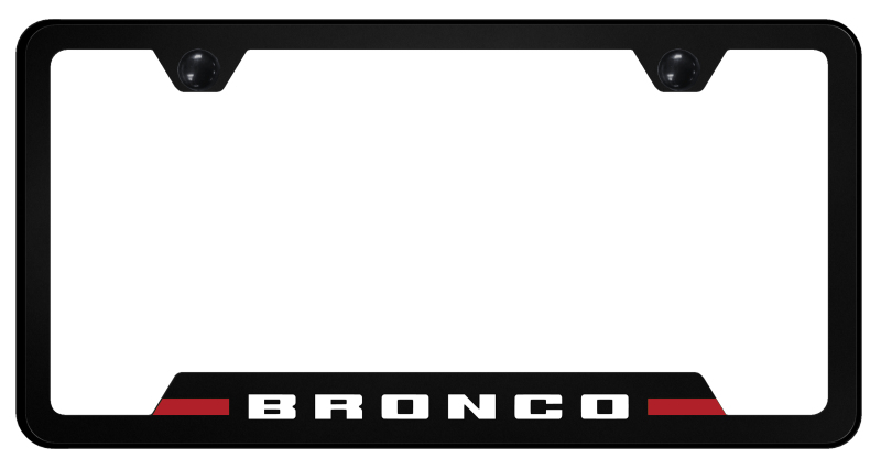 Bronco Stripe Red PC Notched Frame - UV Print on Black