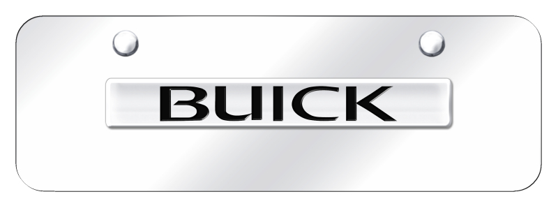 Buick Name Mini Plate - Chrome on Mirrored